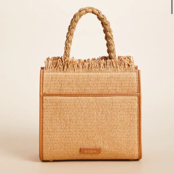 Spartina 449 woven straw satchel Hamilton crab - Picture 2 of 14
